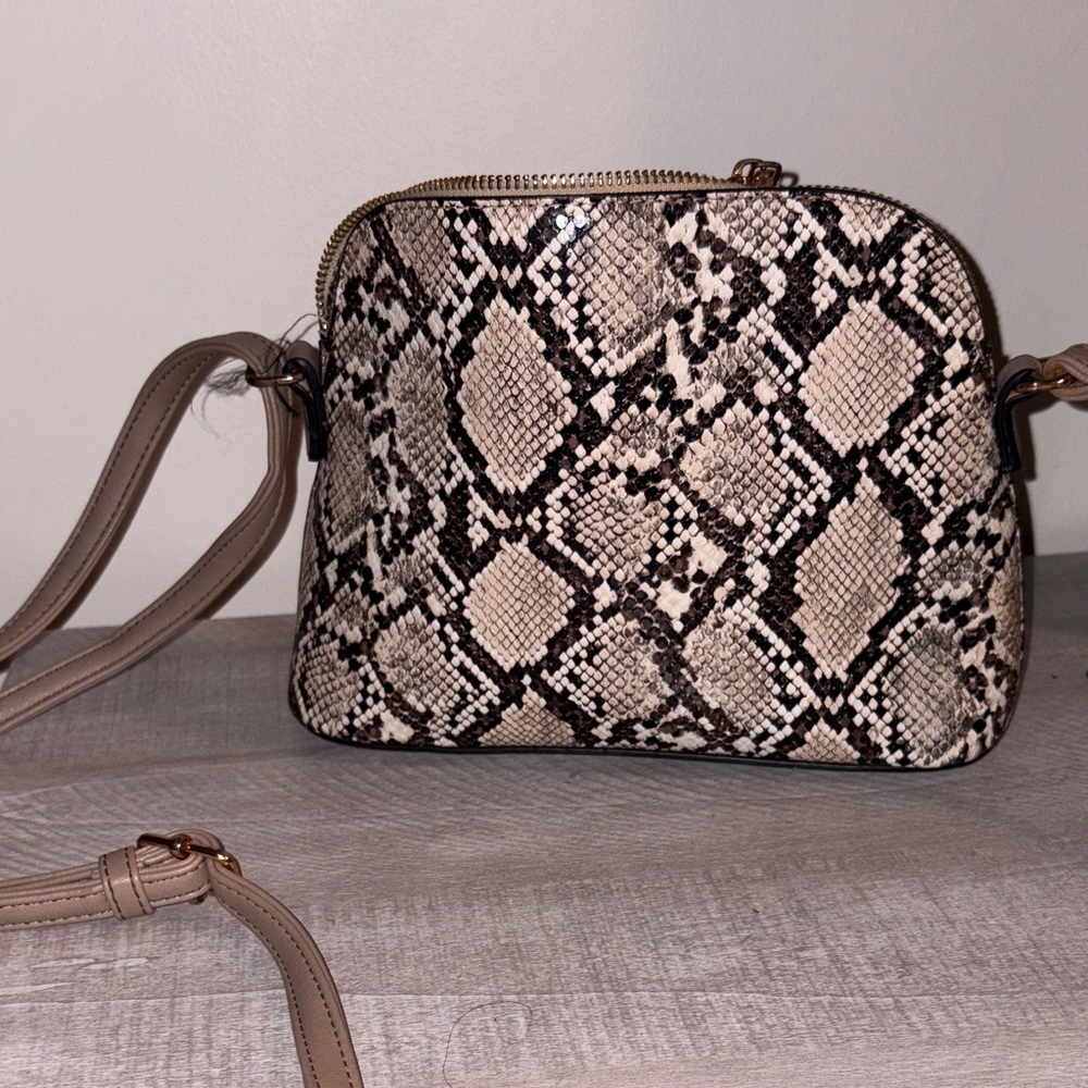 Snake Print Crossbody Bag
